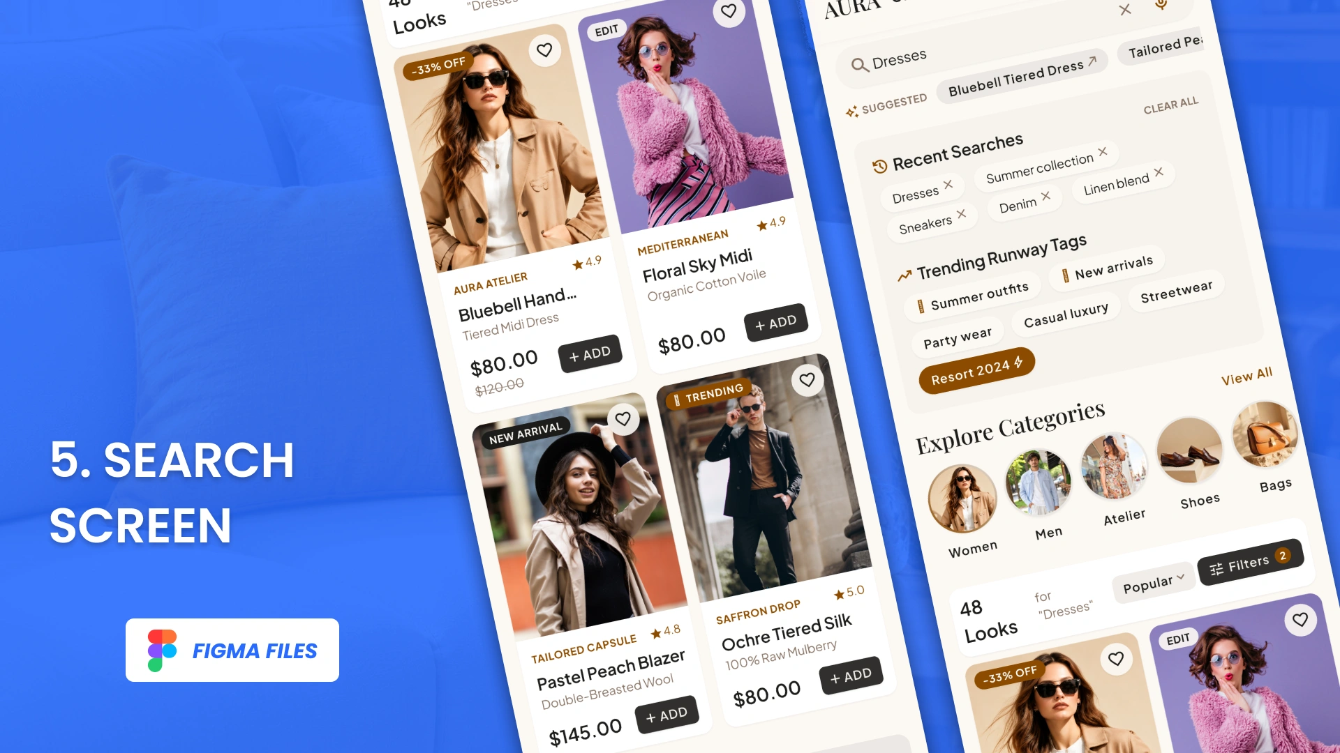 AURA - Fashion E-Commerce Figma Template (Screenshot 5 of 7)