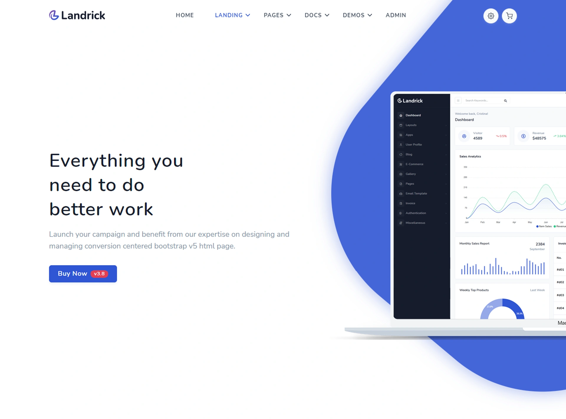 Landrick - Next.js App, Saas & Software Landing & Admin Dashboard Template (Screenshot 10 of 83)