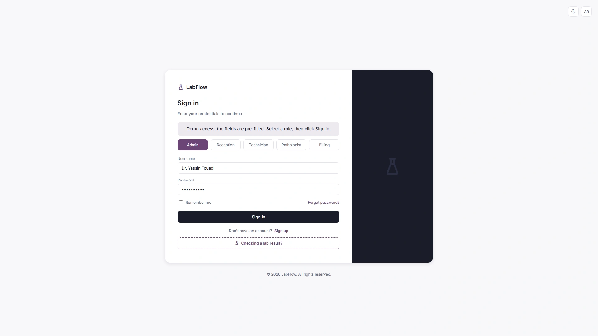 LabFlow - Angular Laboratory Dashboard Template (Screenshot 1 of 19)