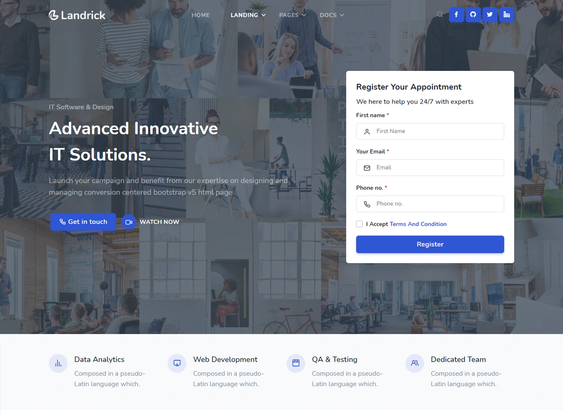 Landrick - Next.js App, Saas & Software Landing & Admin Dashboard Template (Screenshot 46 of 83)