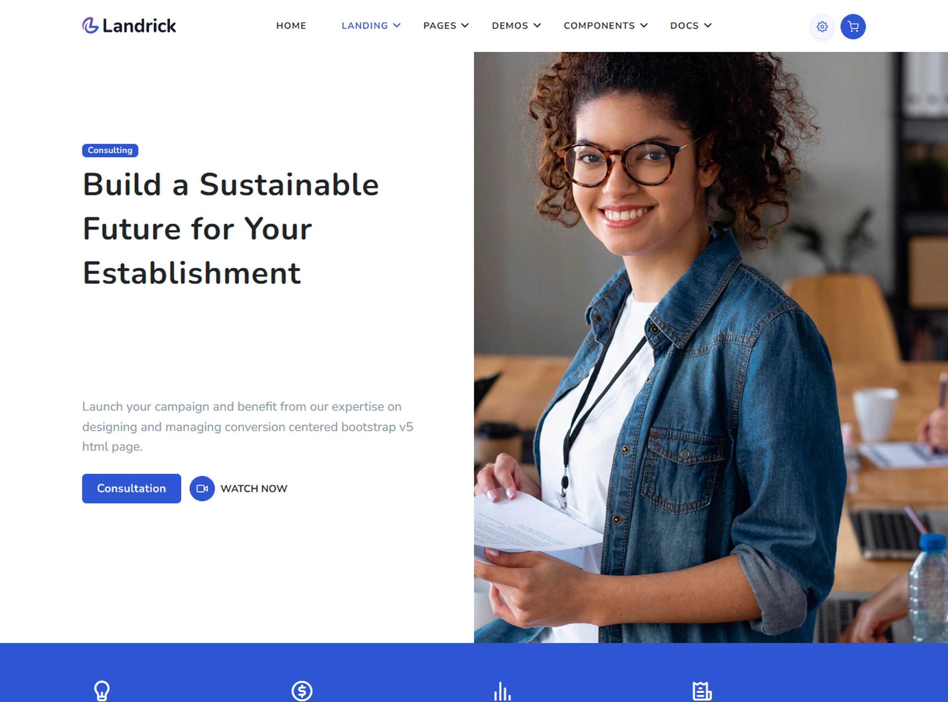 Landrick - Next.js App, Saas & Software Landing & Admin Dashboard Template (Screenshot 13 of 83)