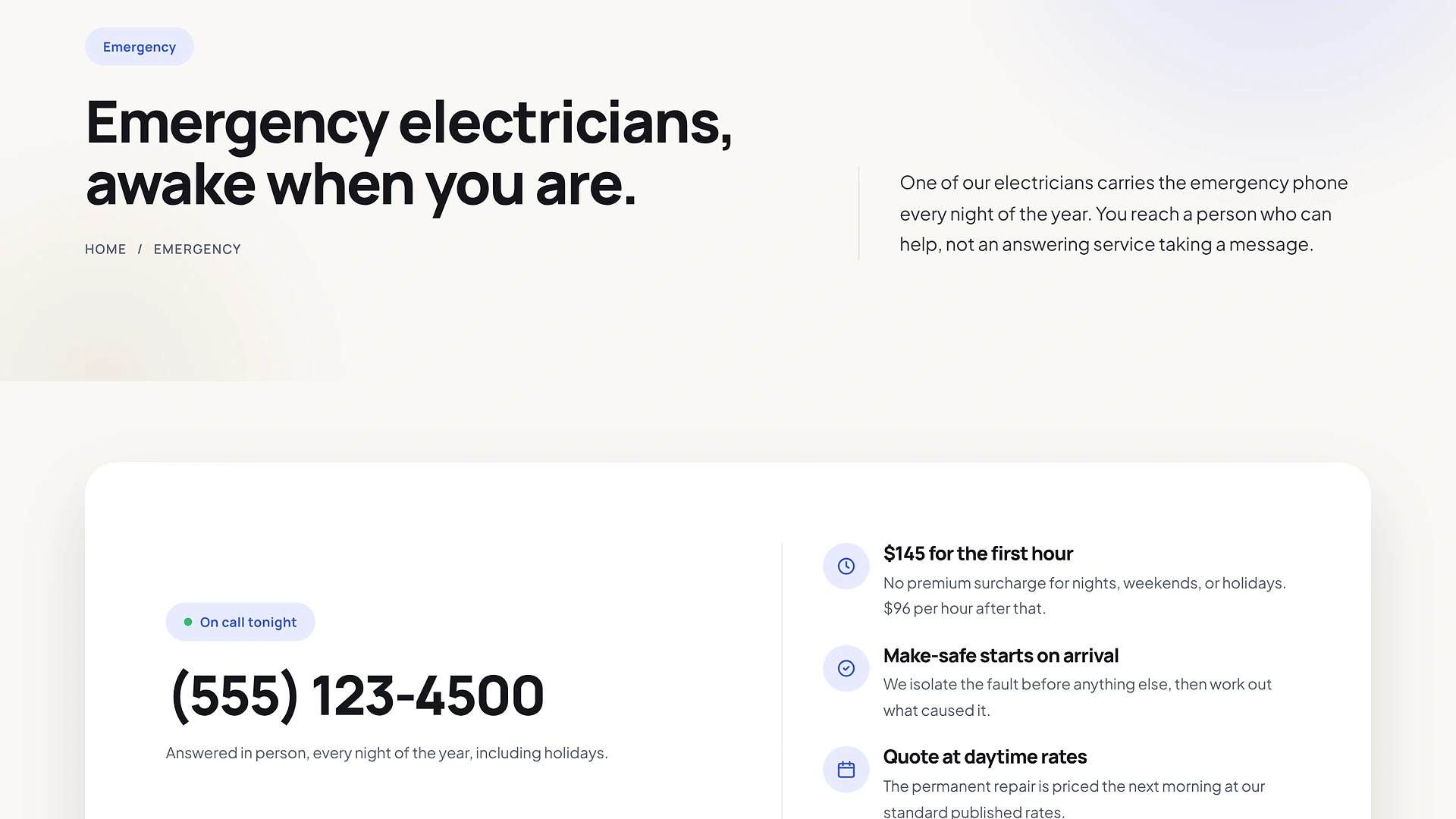 Voltiq - Electrician & Electrical Services React Template (Screenshot 6 of 10)