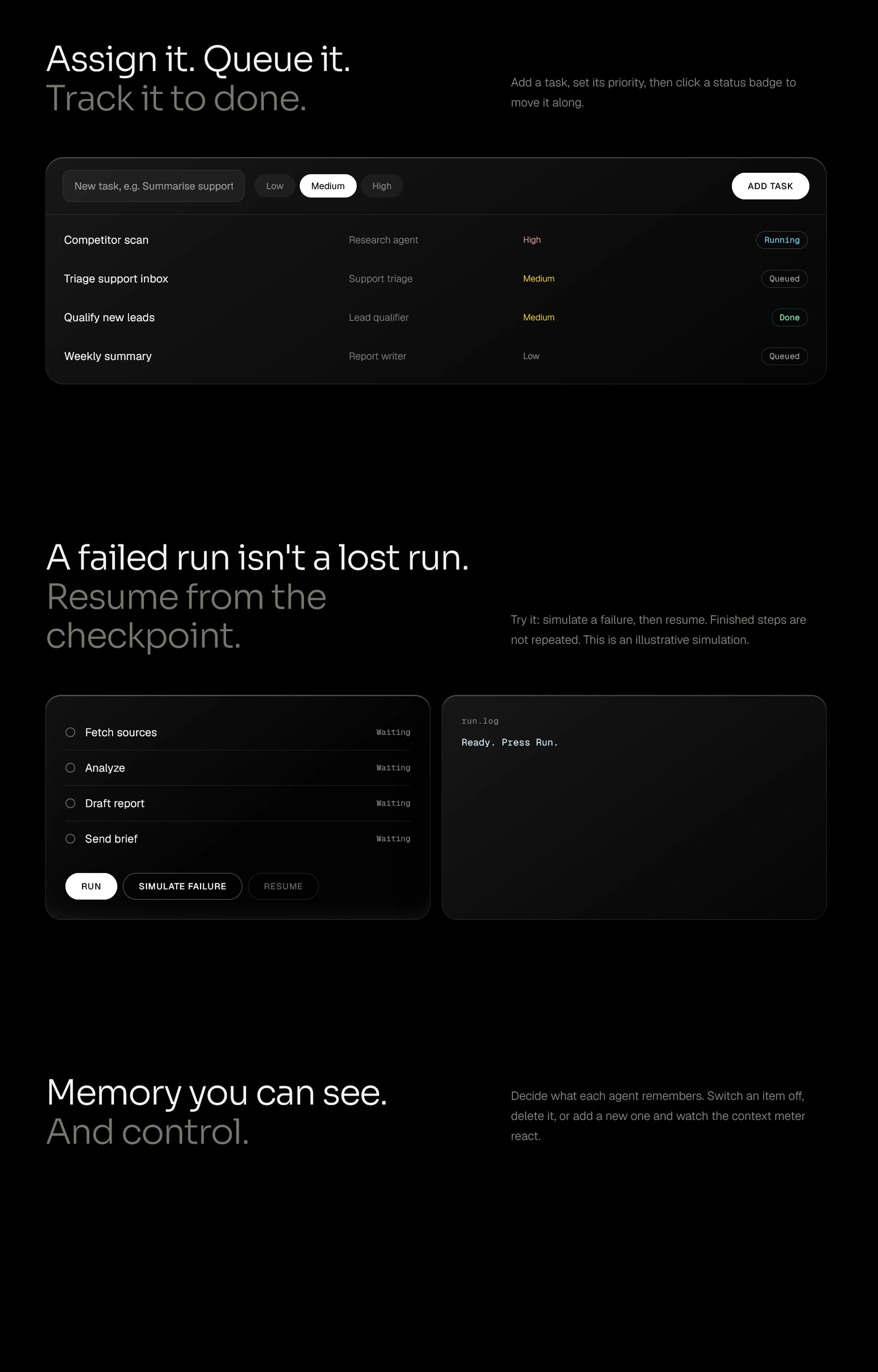 Synqora - AI Agent Management SaaS Landing Page Template (Screenshot 4 of 4)