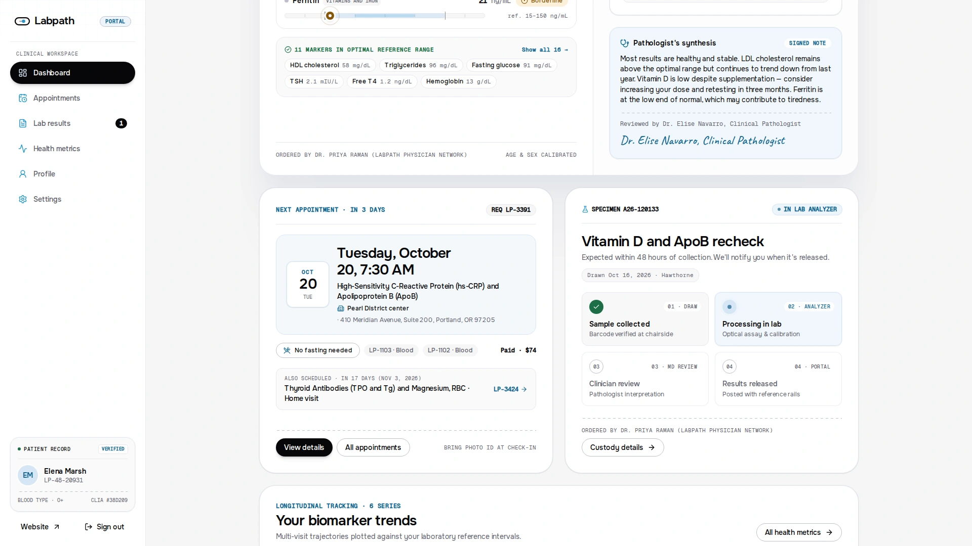 Labpath - Diagnostic Lab & Patient Portal Next.js Template (Screenshot 8 of 12)