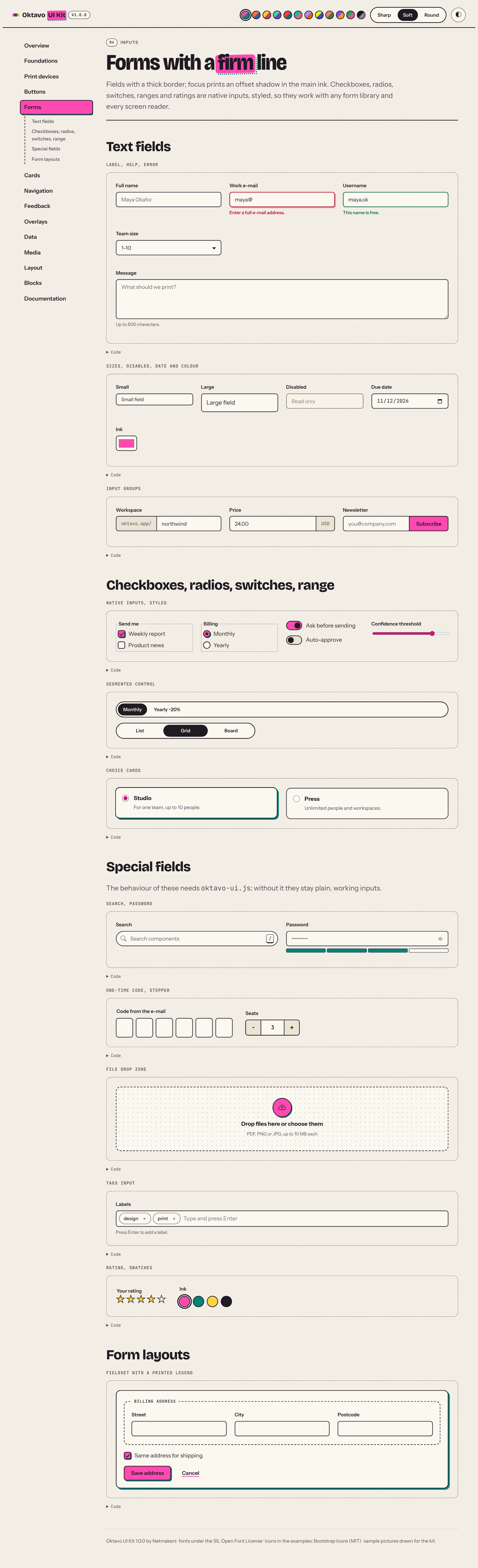 Oktavo UI Kit - HTML, SCSS & Figma Design System (Screenshot 15 of 19)