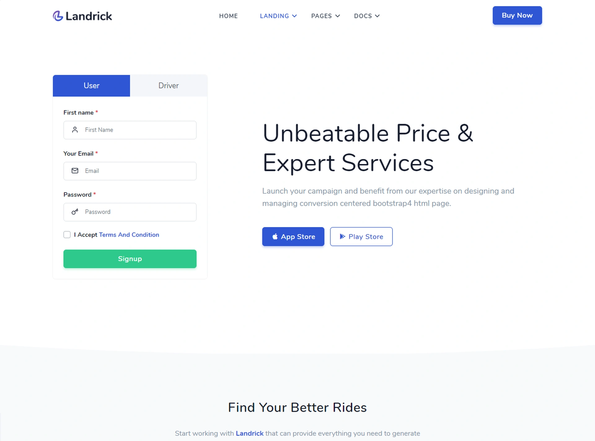 Landrick - Next.js App, Saas & Software Landing & Admin Dashboard Template (Screenshot 7 of 83)
