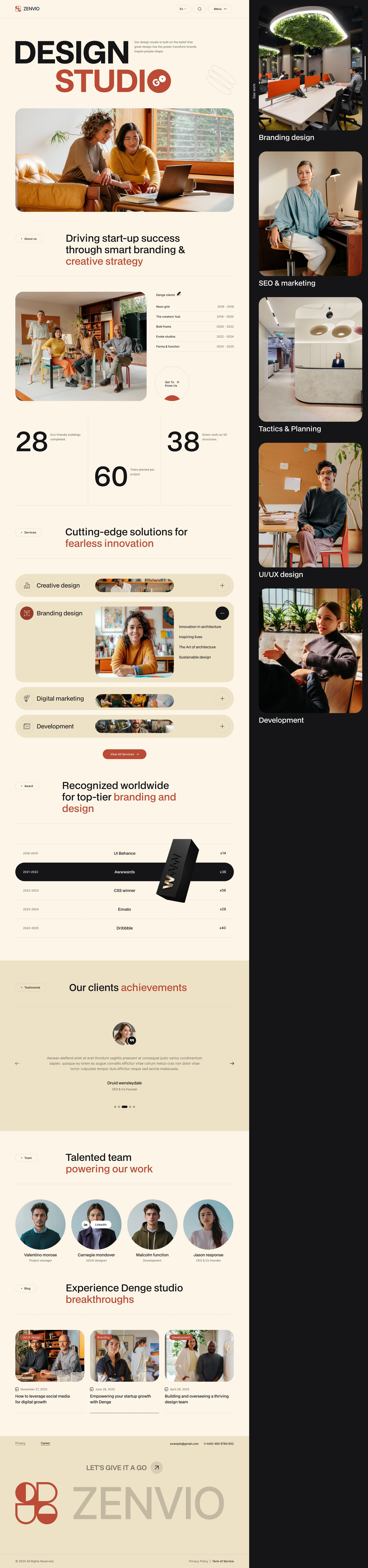 Zenvio - Design Studio & Agency Figma Template (Screenshot 1 of 1)