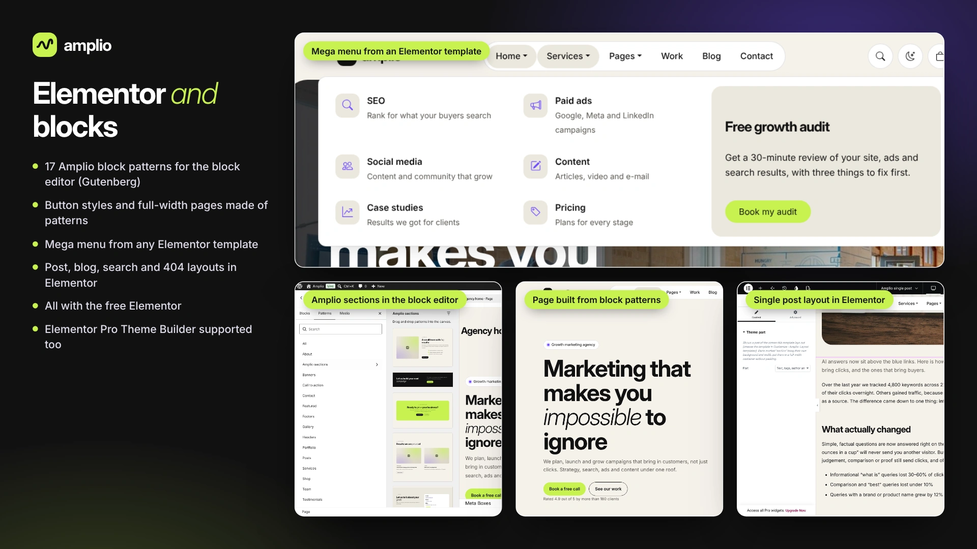 Amplio - Digital Marketing Agency WordPress Theme (Screenshot 4 of 66)
