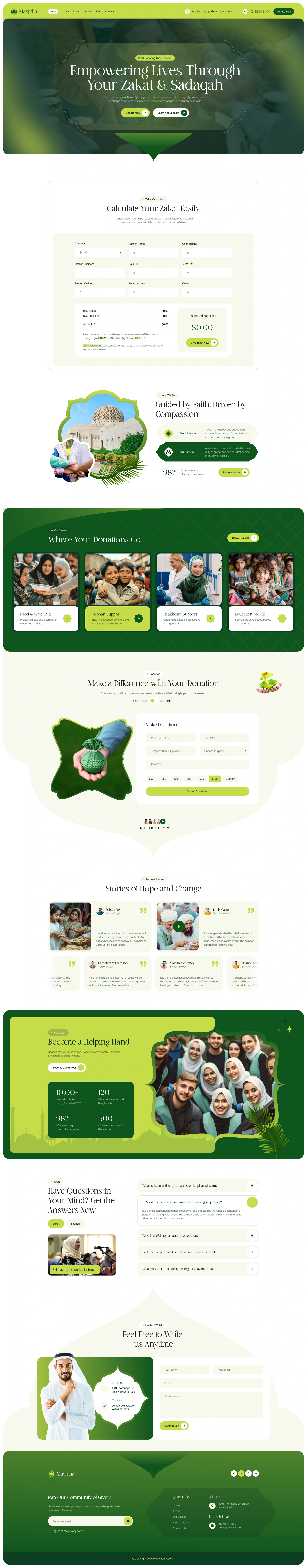 Masjidia - Islamic Center & Mosque Community Figma Template (Screenshot 1 of 1)