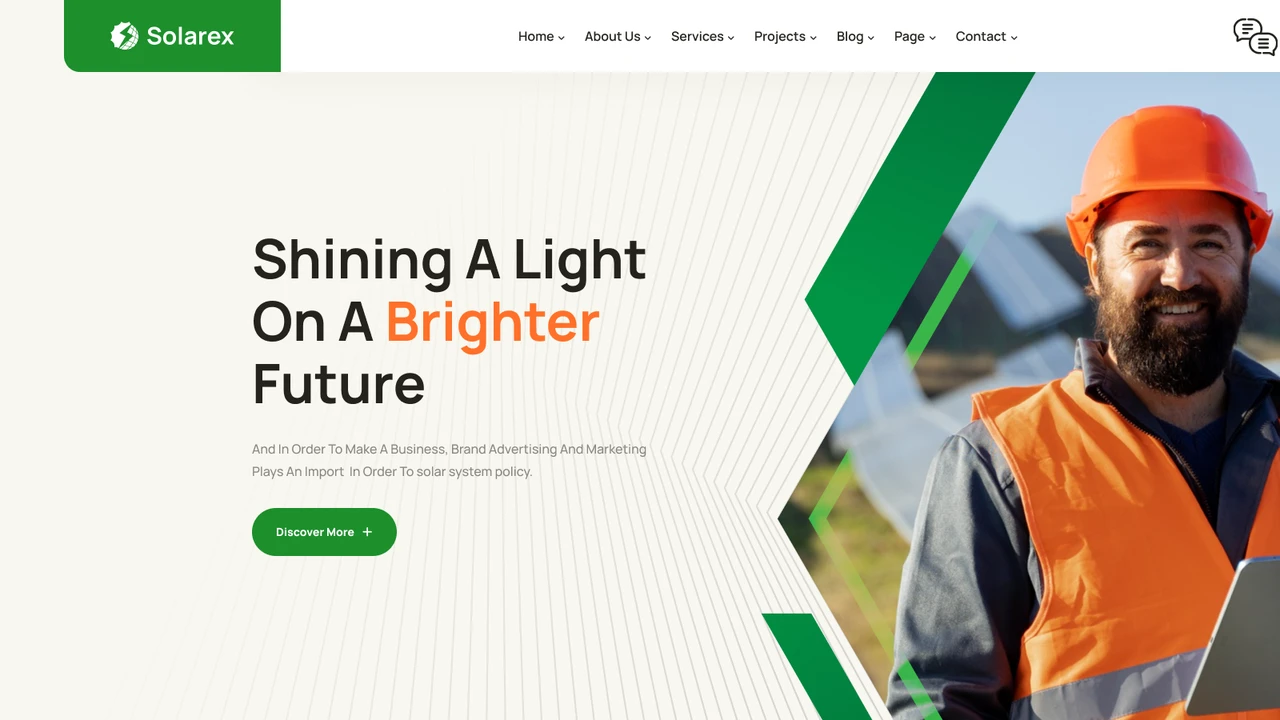 Solarex - Solar & Renewable Energy WordPress Theme