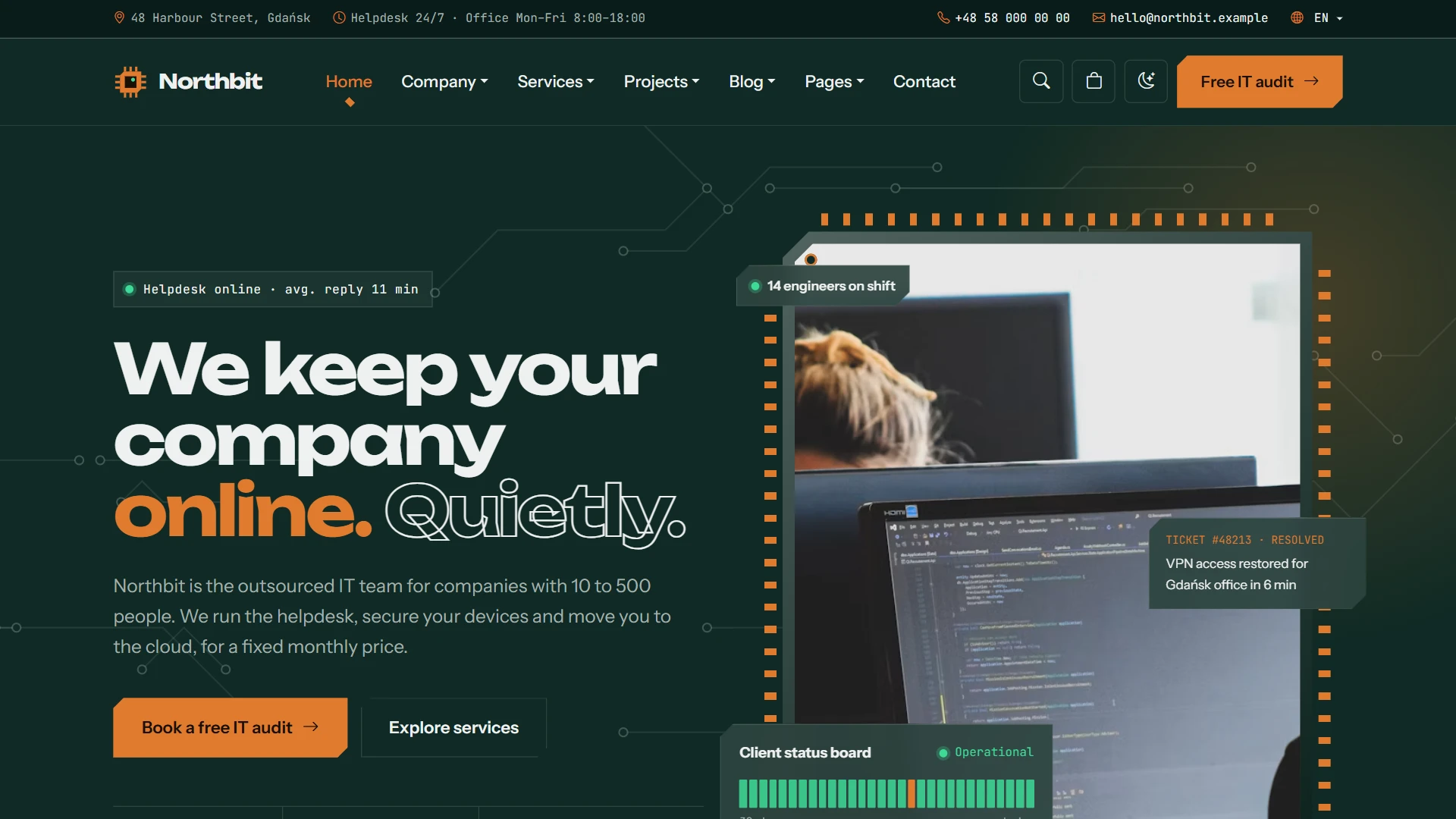 Northbit - IT Services & Solutions HTML Template