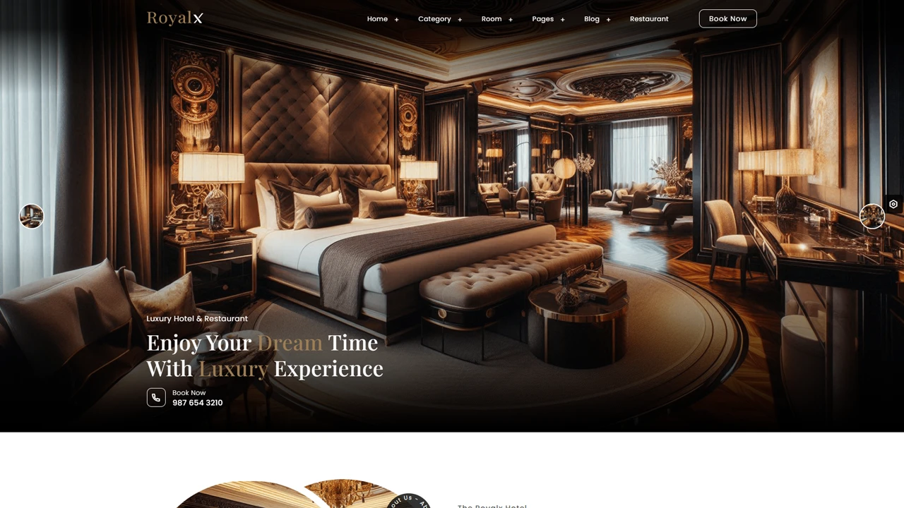 The Royalx - Hotel & Restaurant Tailwind CSS HTML Template