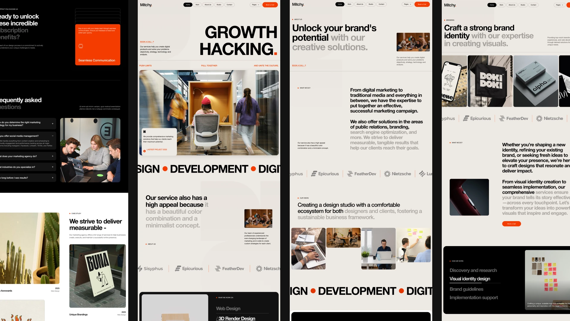 Mitchy - Business Consultation & Marketing Agency Framer Template Figma Included