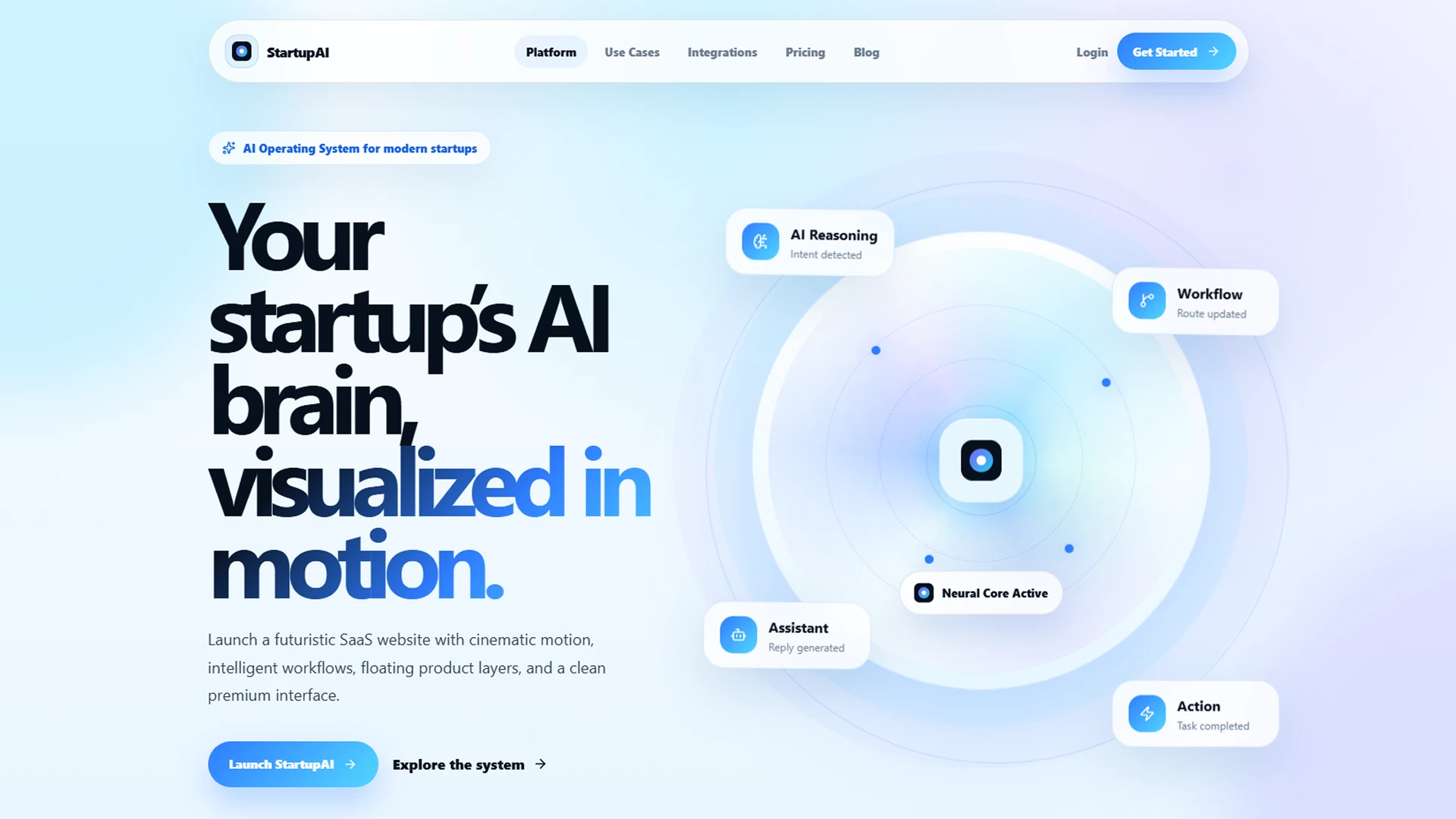 StartupAI - AI SaaS React Website Template
