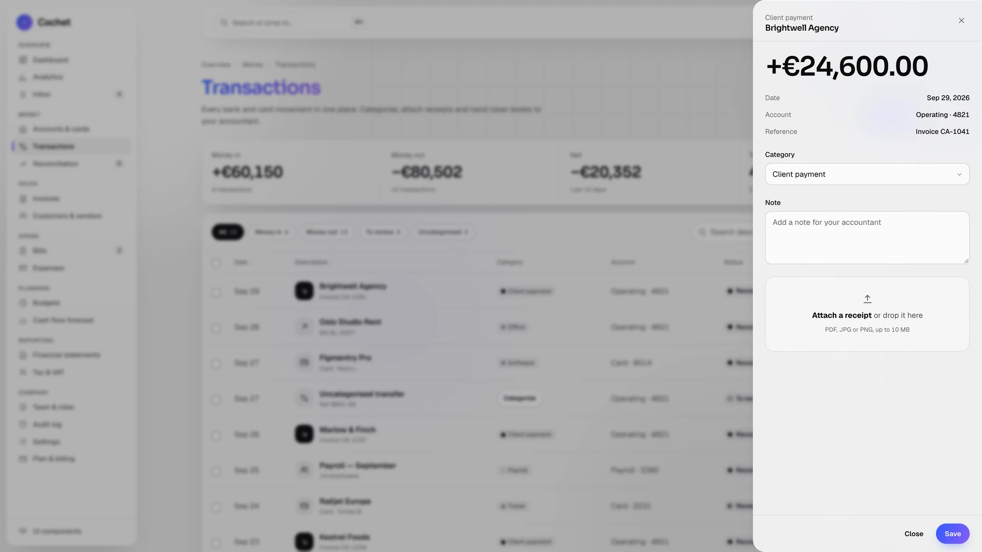 Cachet - Finance & Accounting Admin Dashboard Template