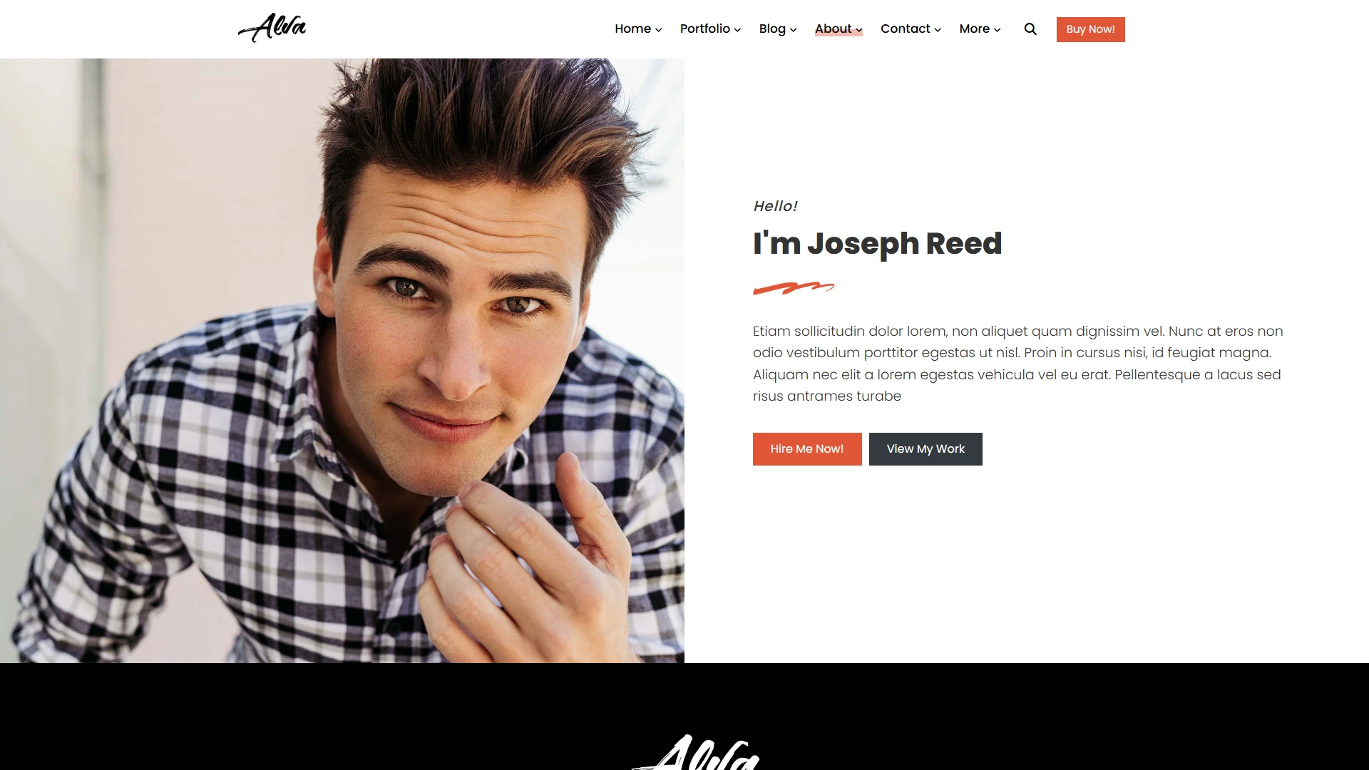 Alva - Creative Portfolio Showcase HTML Website Template