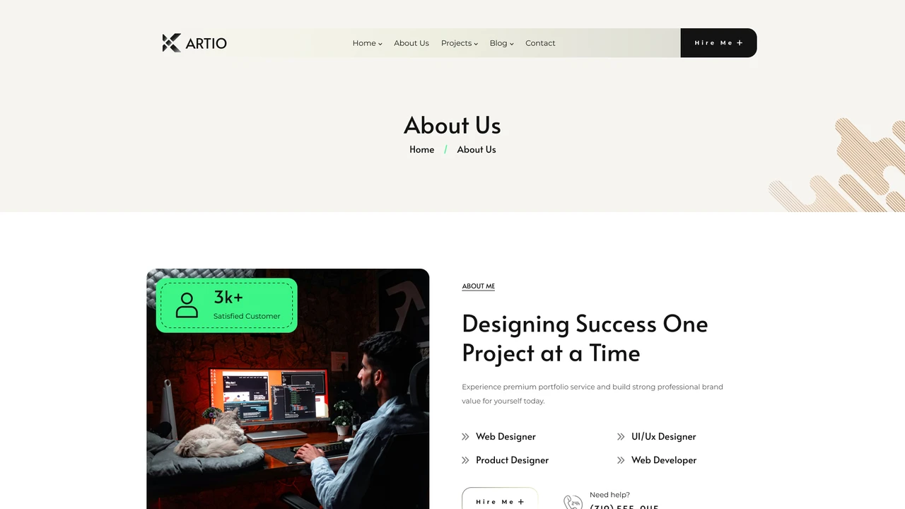 ARTIO - Personal Portfolio Figma Template