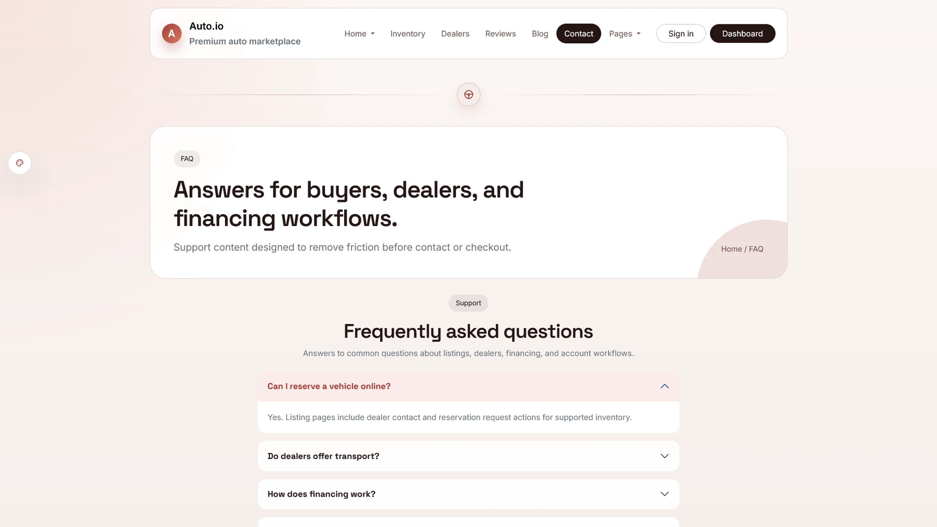 AutoIO - Cars Listings & Directory Template
