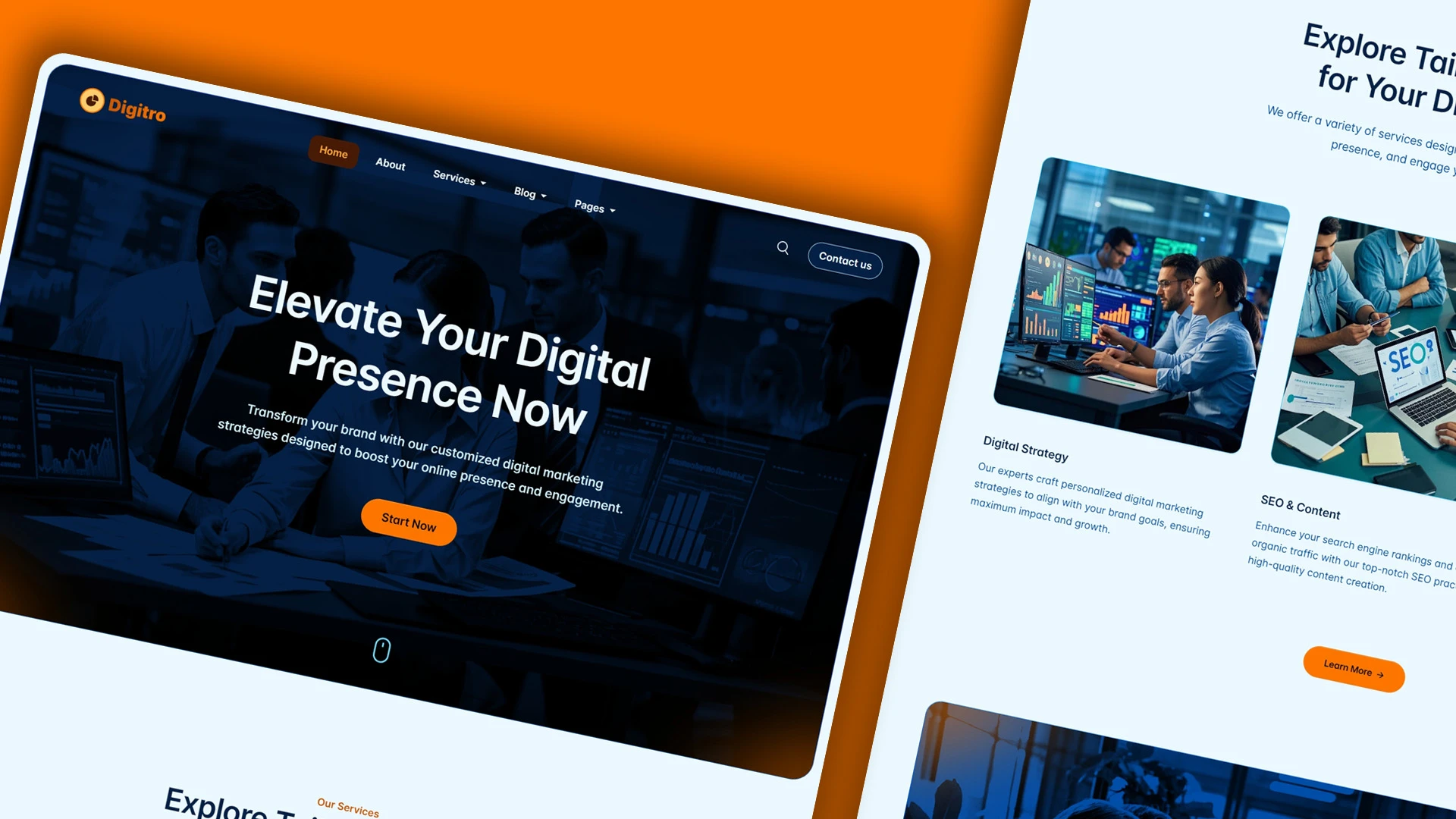 Digitro - Cutting-Edge Digital Marketing Agency HTML Website Template