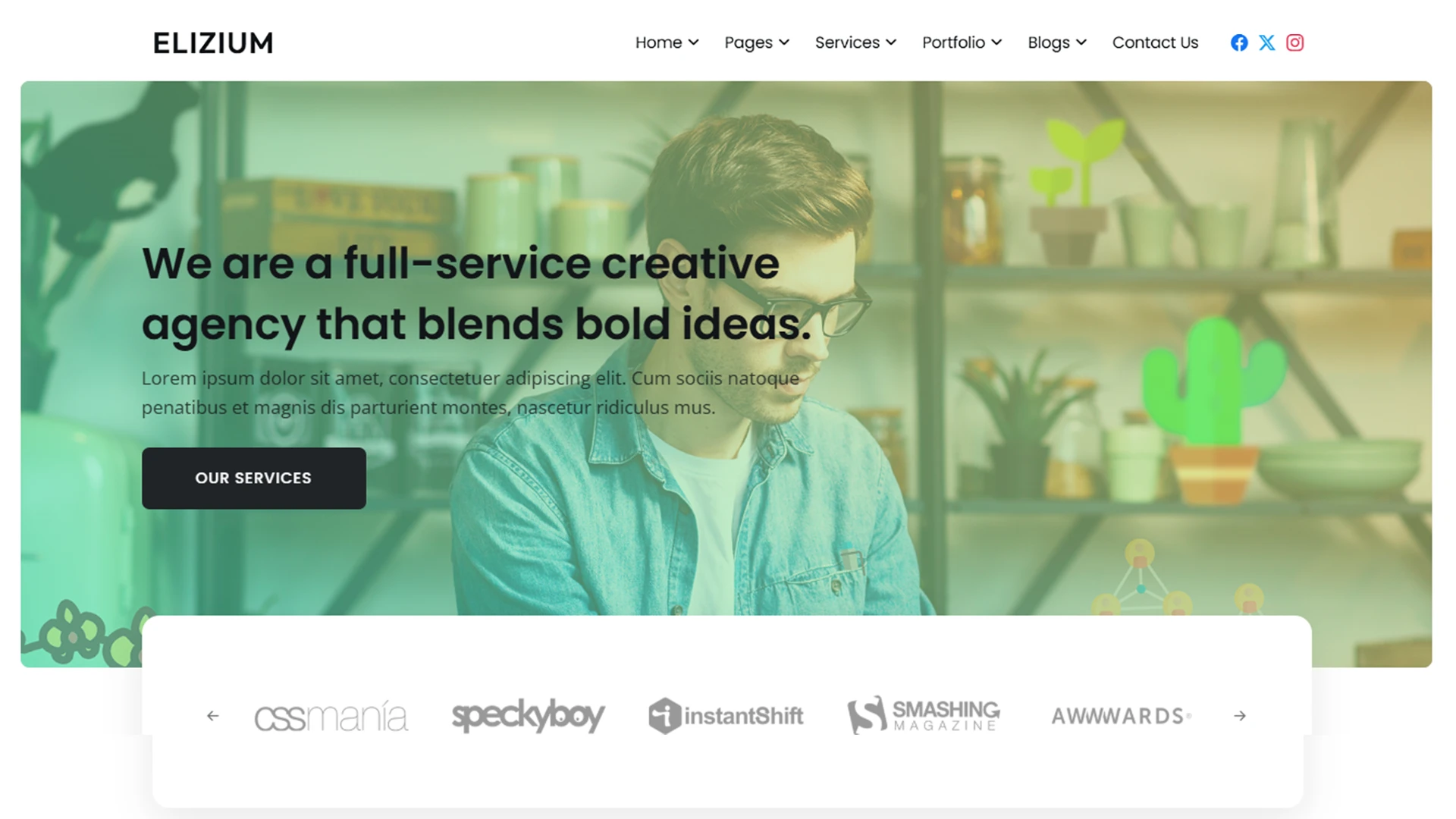Elizium - Creative Business and Innovative HTML & Angular Template