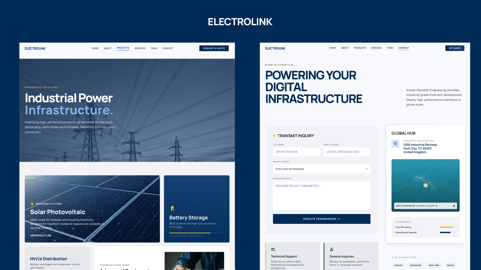 ElectroLink - Electrical Services & Solar Energy Figma UI Kit