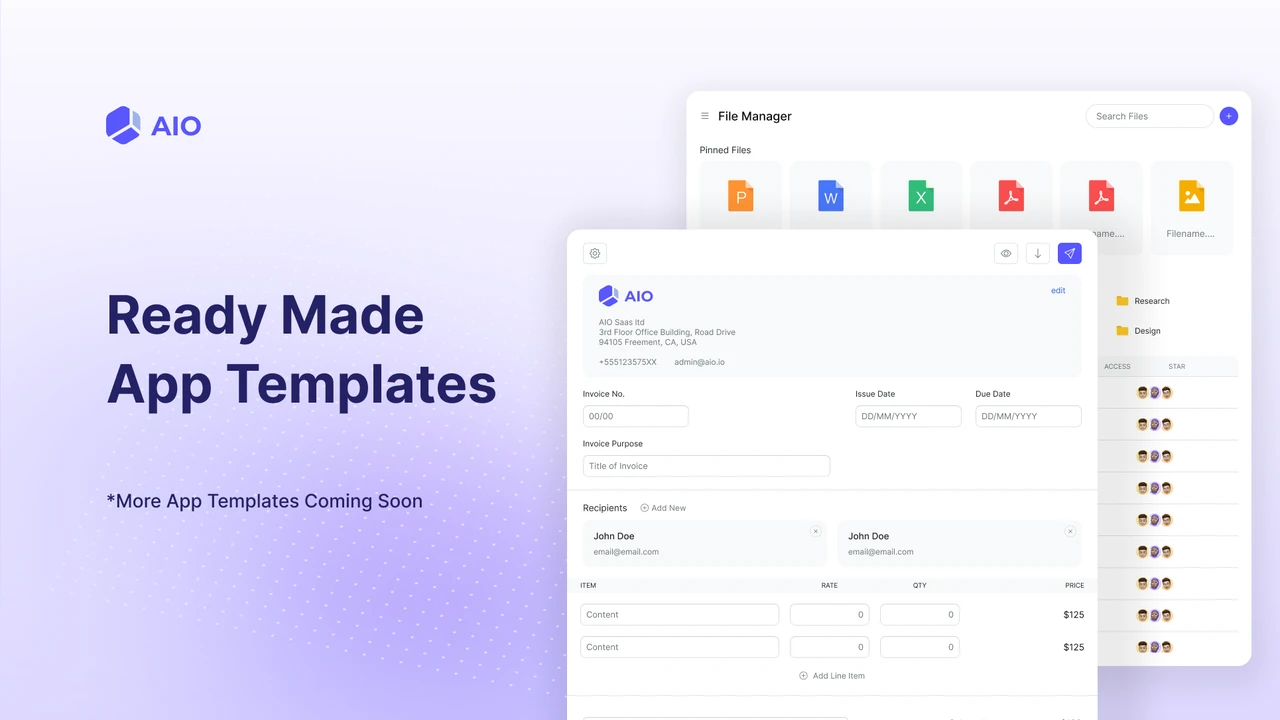 AIO - SaaS Admin Dashboard