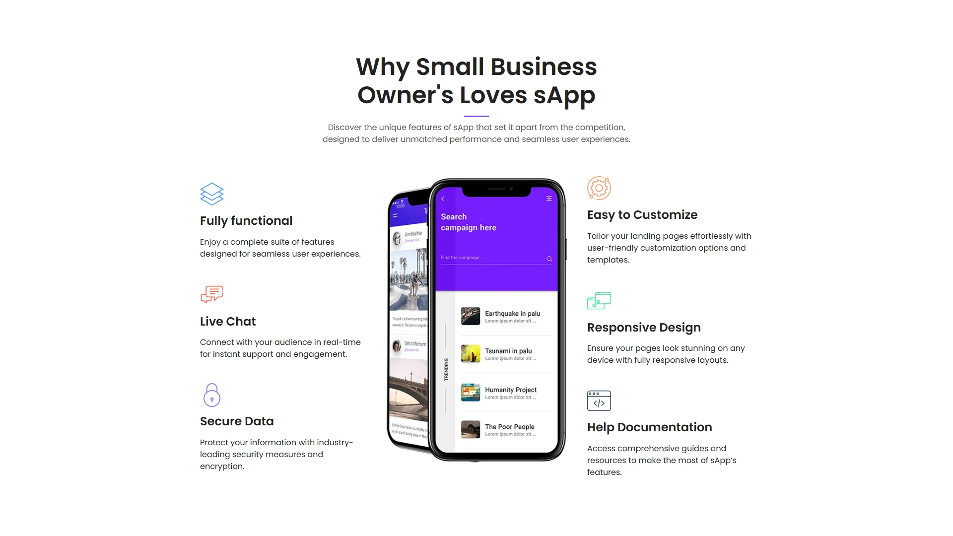 sApp - App Landing Page Template