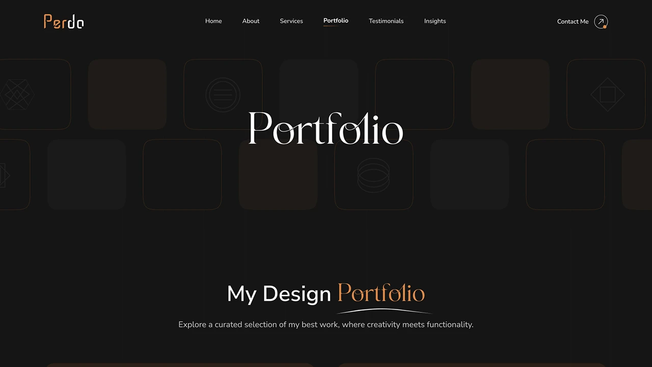 Perdo - Personal Portfolio Figma Template