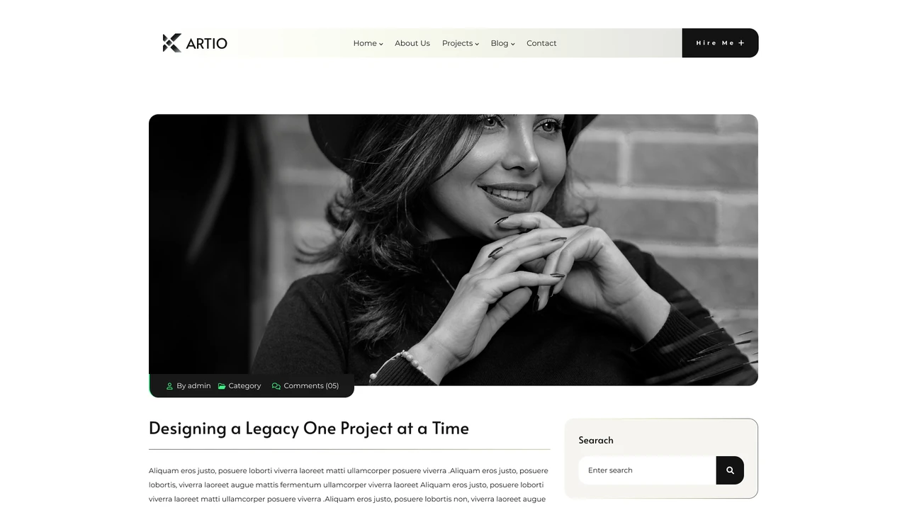 ARTIO - Personal Portfolio Figma Template