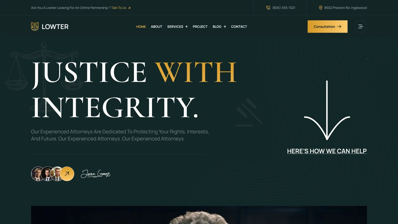 Lowter - Lawyer, Attorney & Law Firm Figma Template