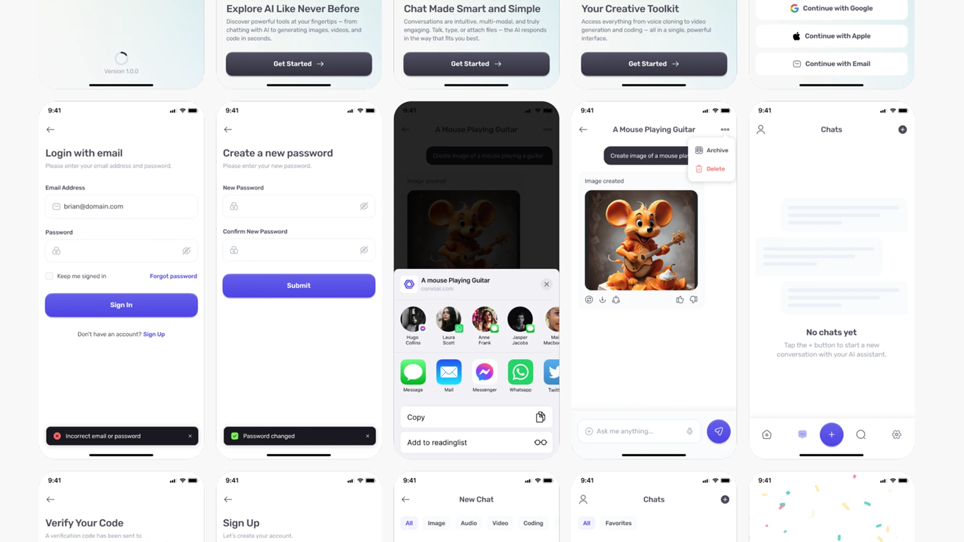 ConvoAI - AI Chatbot Mobile UI Kit