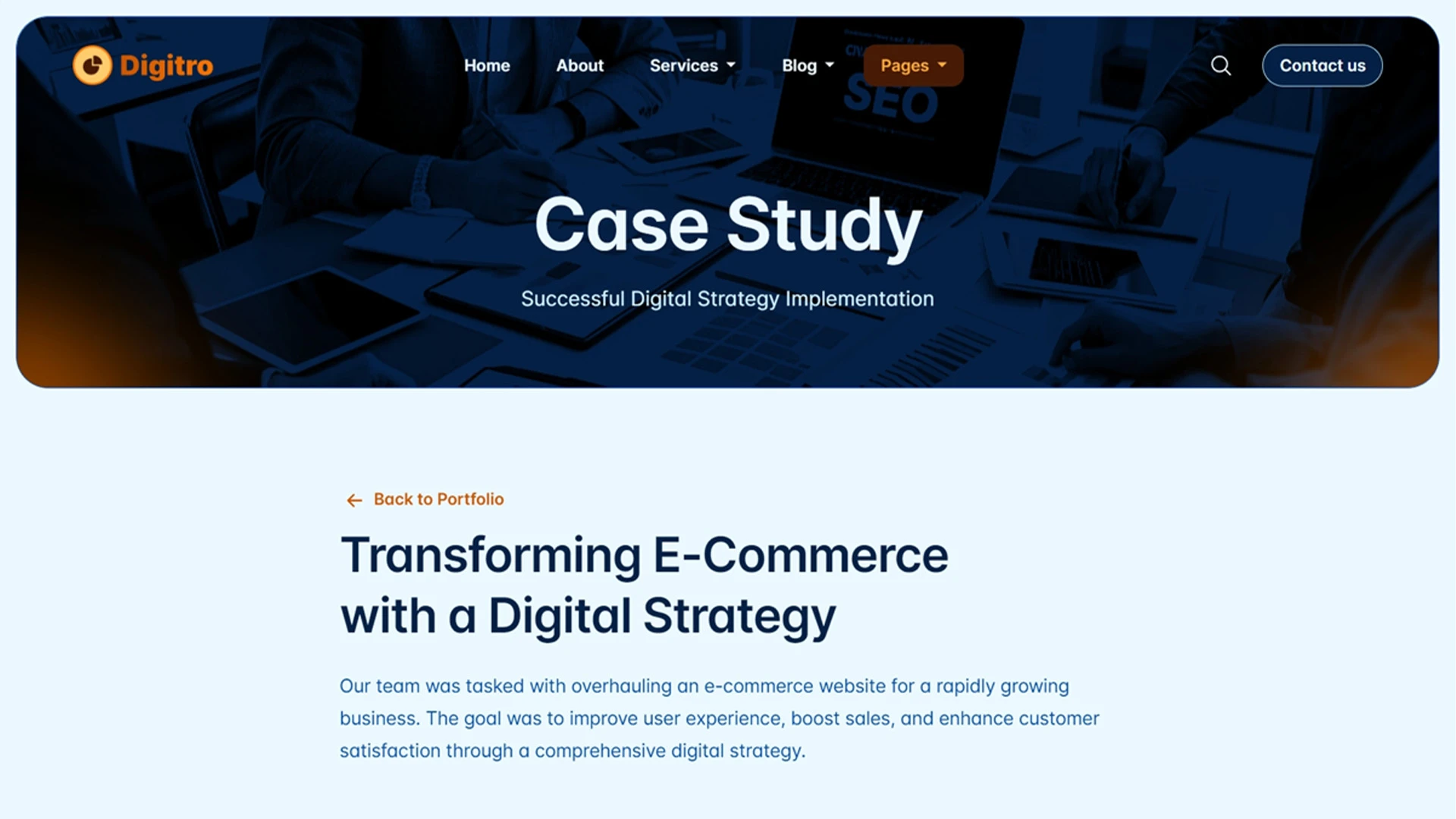 Digitro - Cutting-Edge Digital Marketing Agency HTML Website Template