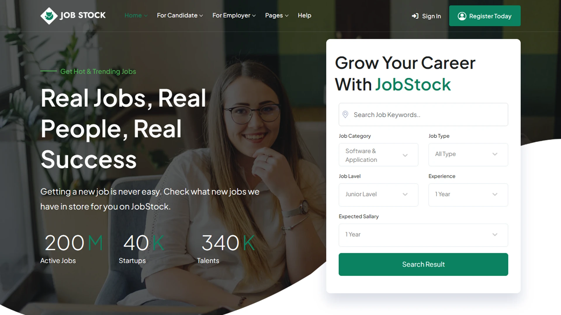 JobStock - CodeIgniter Job Listing, Job Portal Landing & Dashboard Template