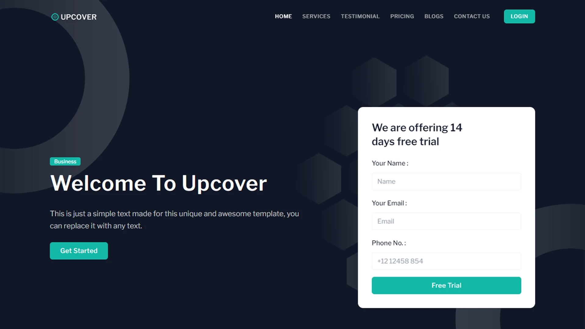 Upcover - Tailwind CSS Business & Corporate Landing Template