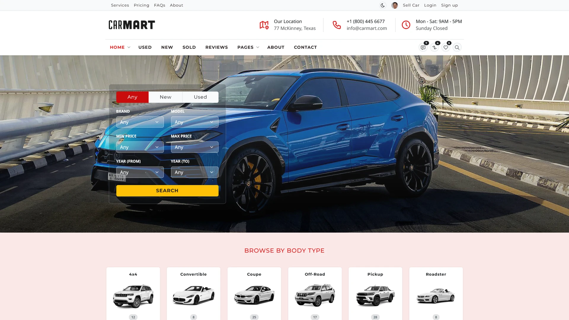 CarMart - Automotive Car Dealership WordPress Theme