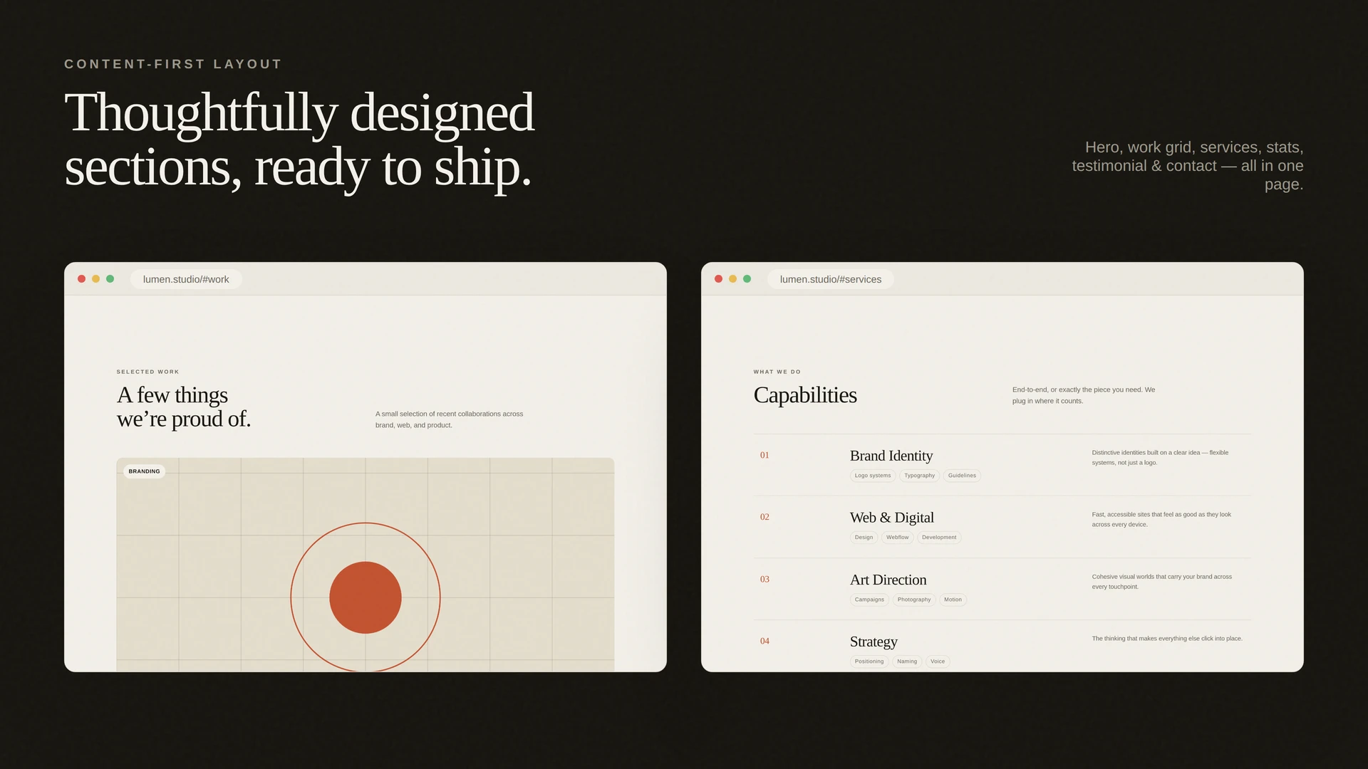 Lumen - Minimal Agency & Portfolio Template