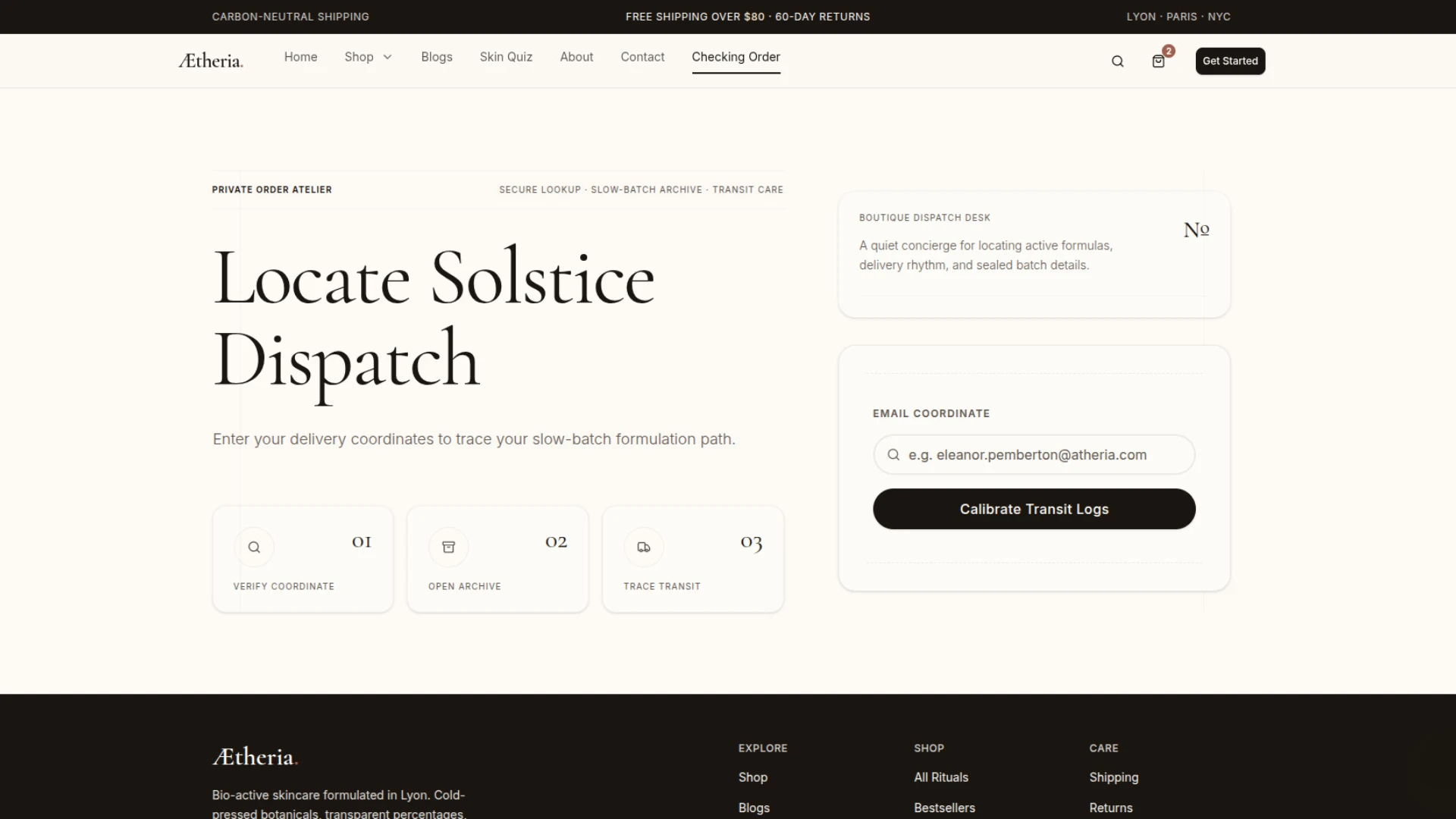 Aetheria Botanicals - Skincare & Beauty Next.js Storefront Template