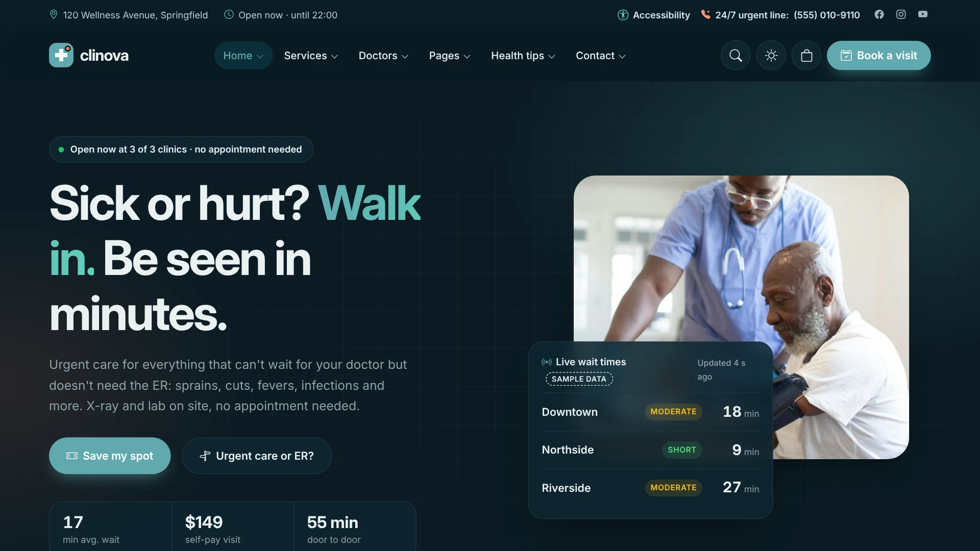 Clinova - Medical Clinic & Healthcare WordPress Theme