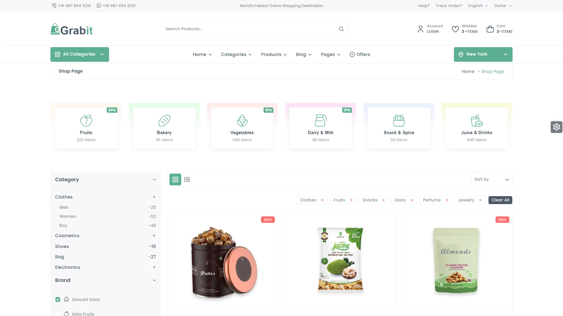 Grabit - Multipurpose eCommerce HTML + Admin Dashboard Bootstrap 5 Template