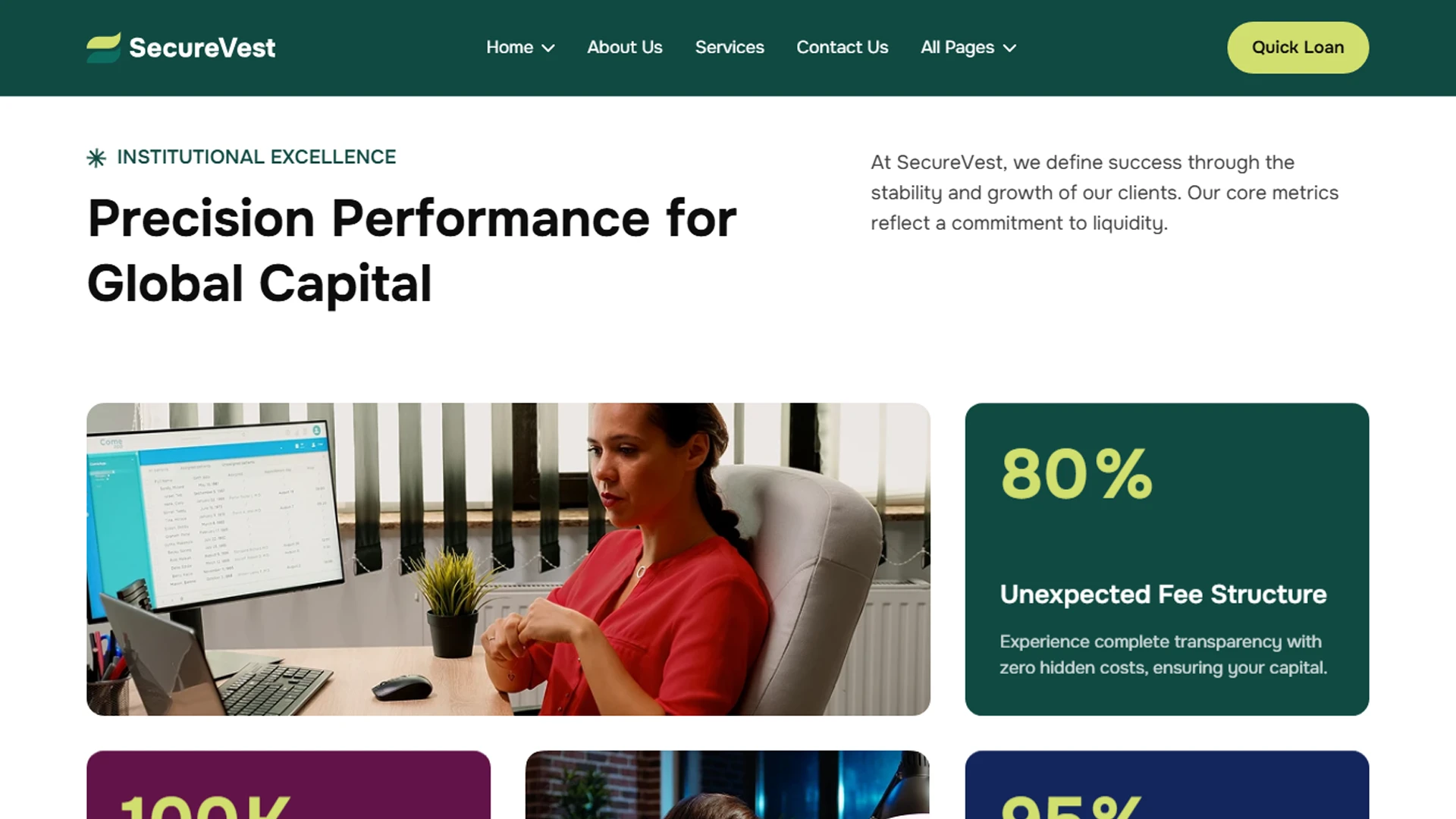 SecureVest - Vue.js Digital Banking & Financial Services Template