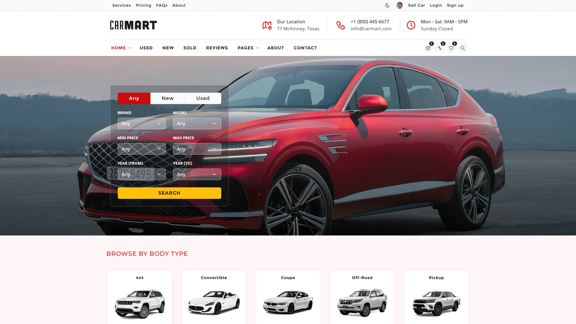 CarMart - Automotive Car Dealership WordPress Theme
