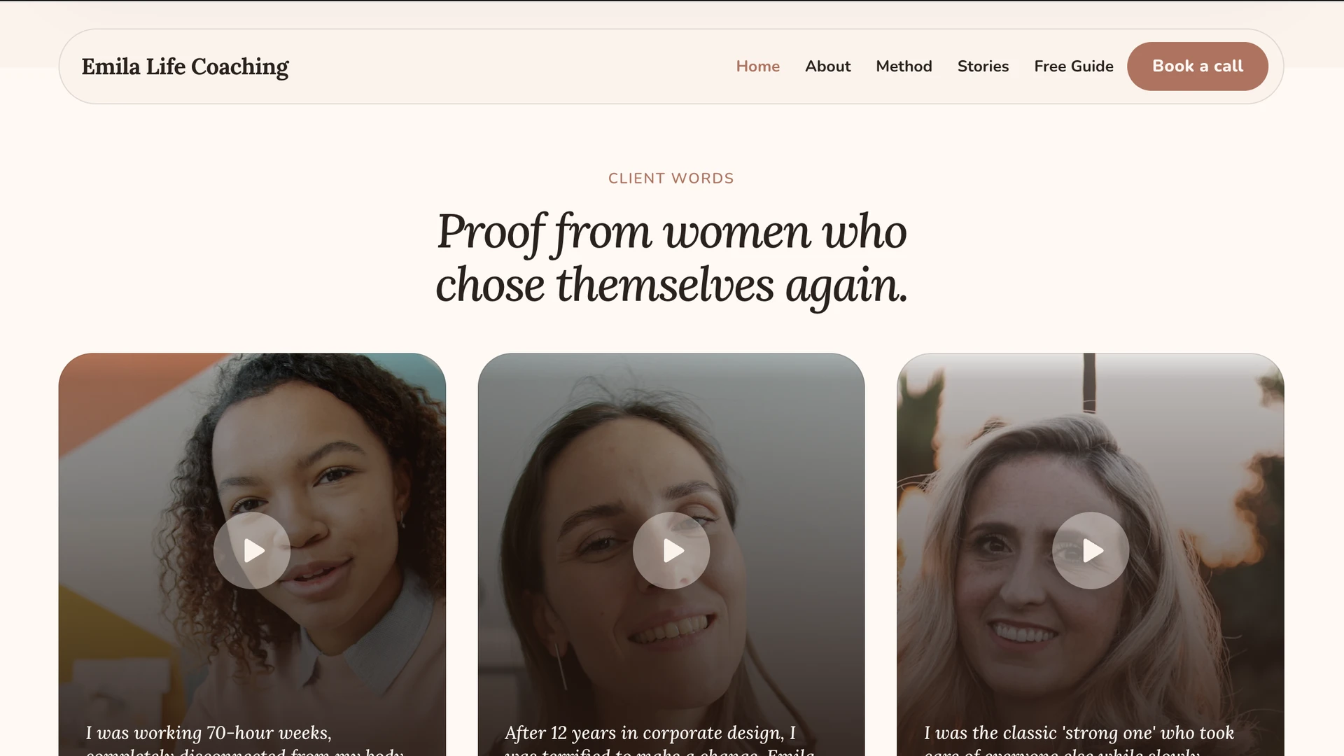 Emila - Life Coach, Female Empowerment & Consulting Template