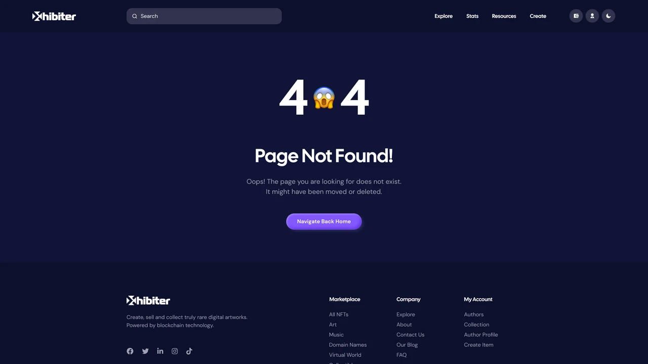 Xhibiter - Web3 Crypto NFT Marketplace Figma Template