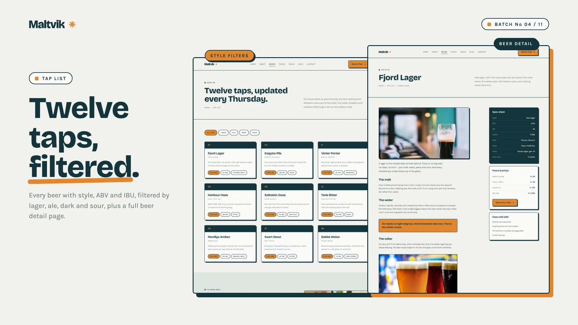 Maltvik - Craft Beer & Brewery HTML Template (Screenshot 3 of 10)