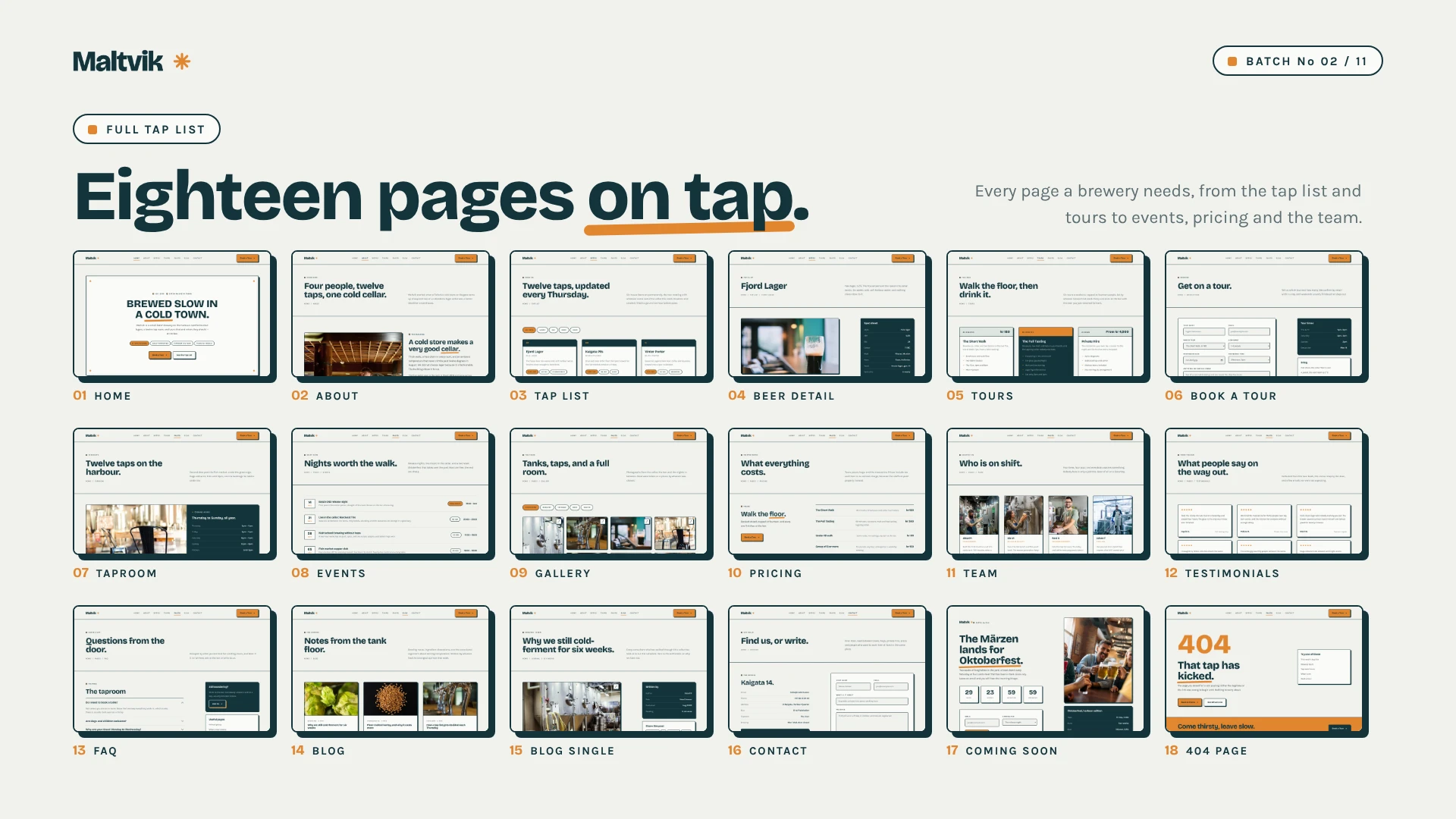 Maltvik - Craft Beer & Brewery HTML Template (Screenshot 1 of 10)
