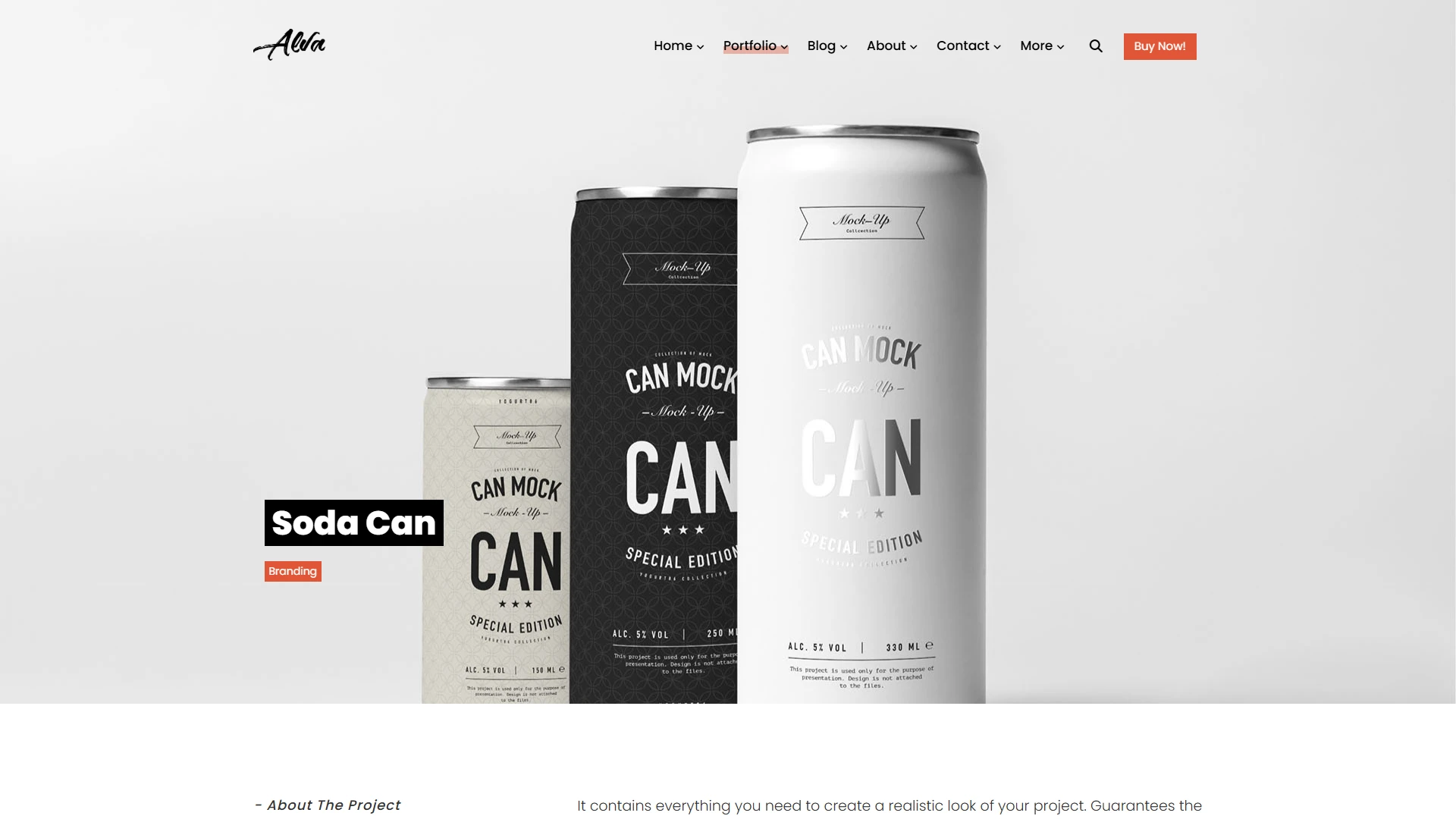 Alva - Creative Portfolio Showcase HTML Website Template