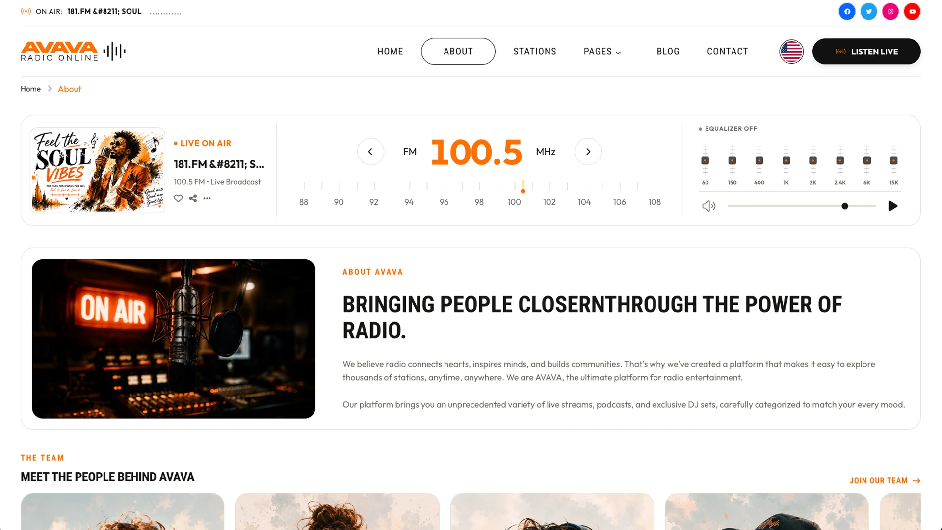 Avava Studio - WordPress Block Theme for Online Radio Stations