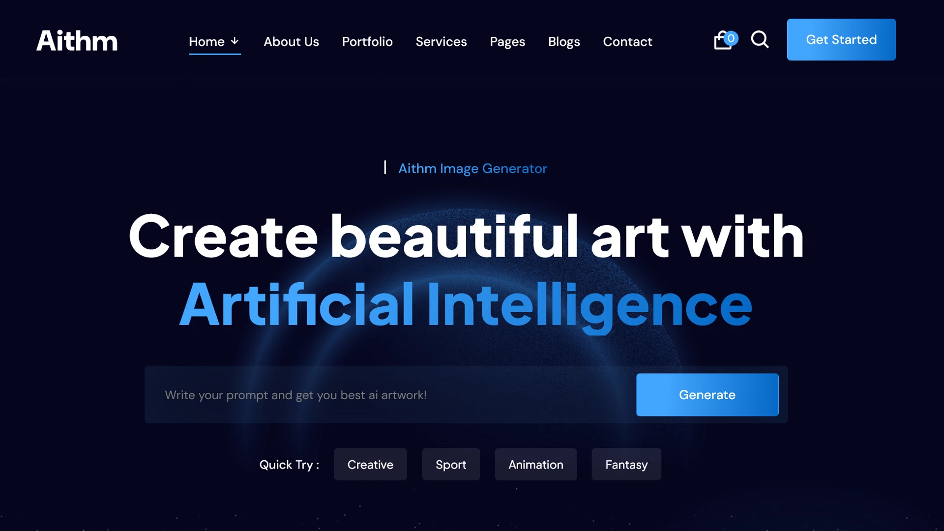Aithm - AI Agency & Futuristic Startup HTML Template