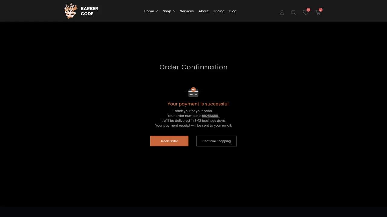 Barber Code - Barber Services and eCommerce Figma Template