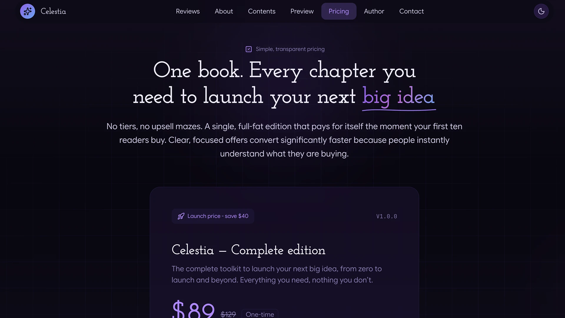 Celestia - Modern Book Launch Template